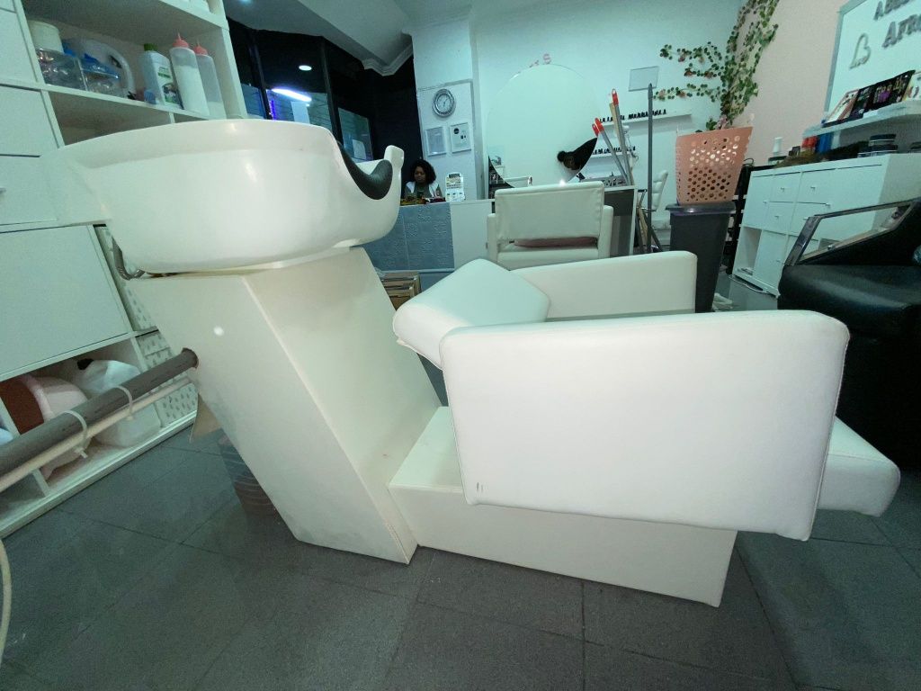 Rampa lavagem de cabeleireiro