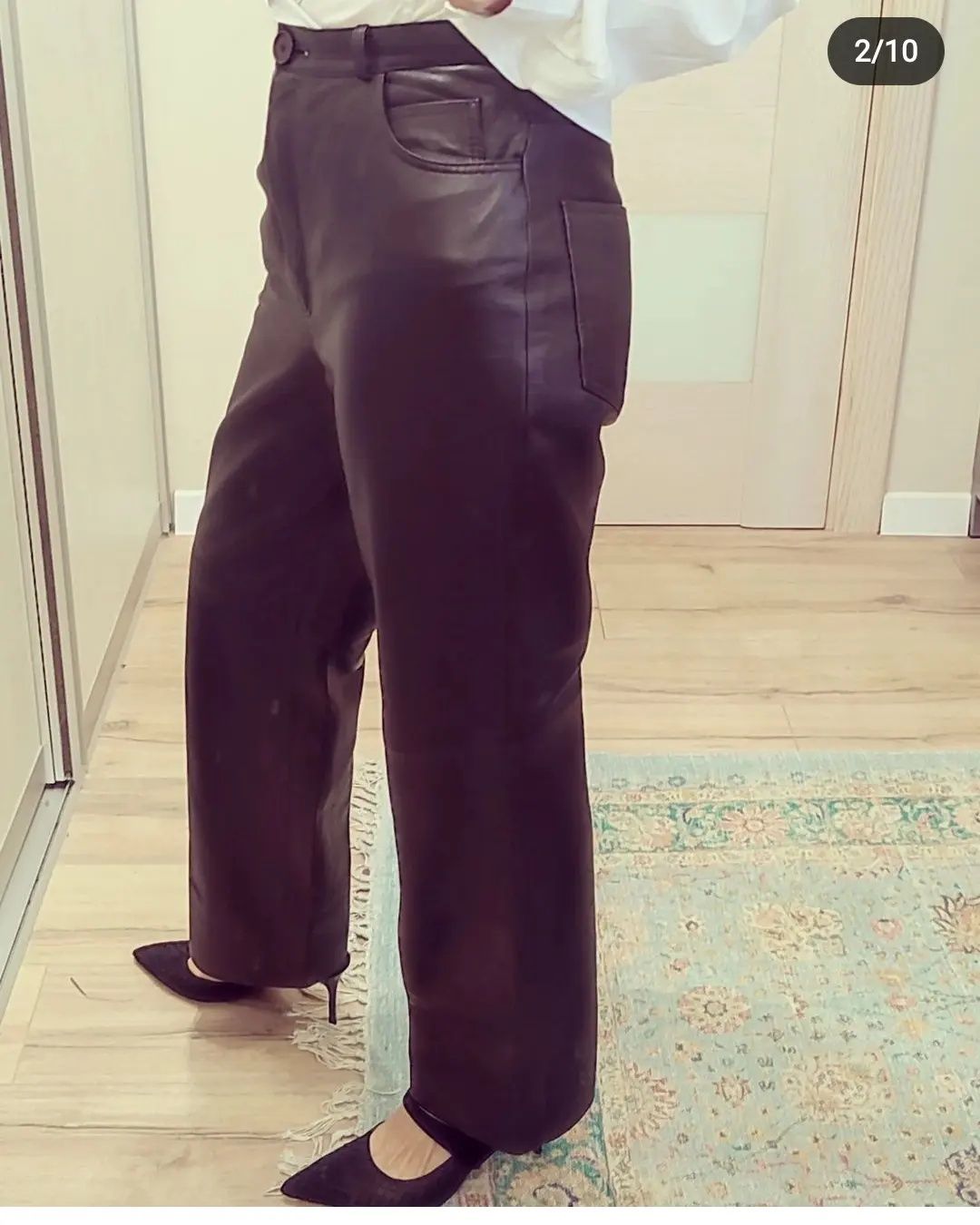 Шкіряні штани, джинси в стилі Massimo dutti