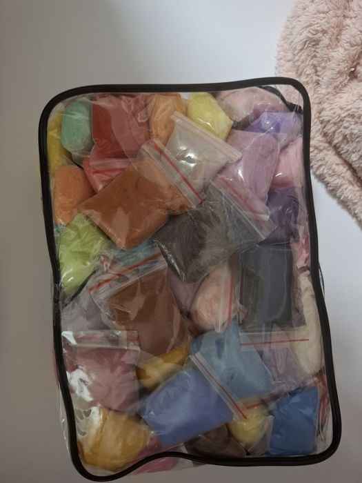 Великий набір для валяння з вовни багато кольорів валяння