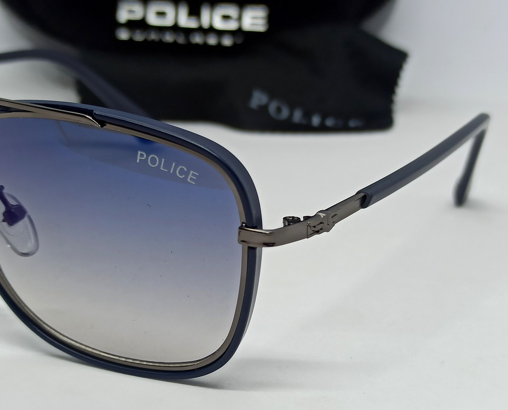 Police очки унисекс модные сине фиолетовый градиент слегка зеркальные