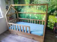 Łóżko domek drewniane