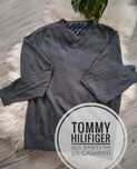 Tommy hilfiger męski sweter z kaszmirem s 36 grafitowy oryginalny