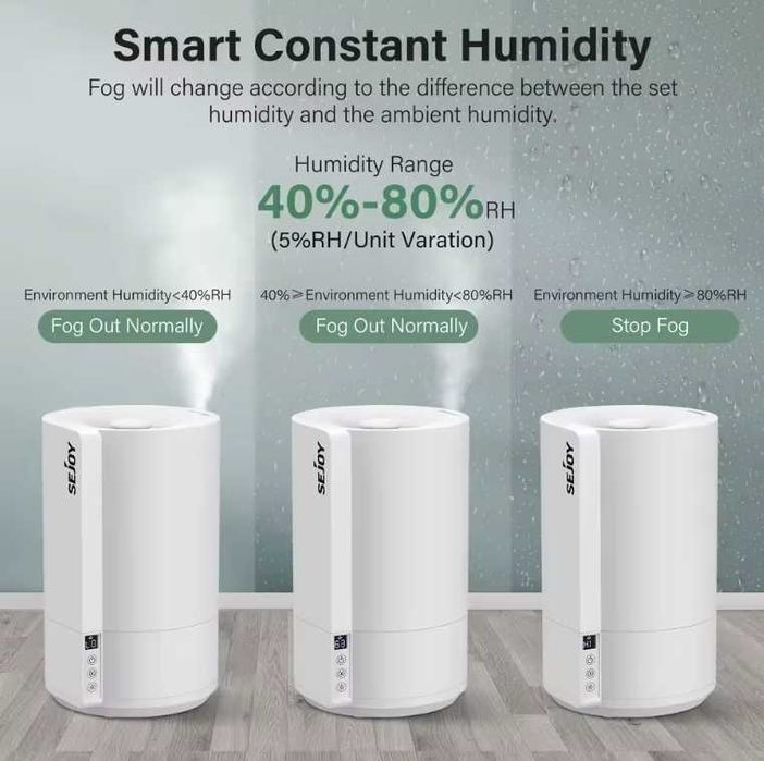 Nawilżacz powietrza SEJOY XD-3500A 28W 4l lampka LED 300mlH