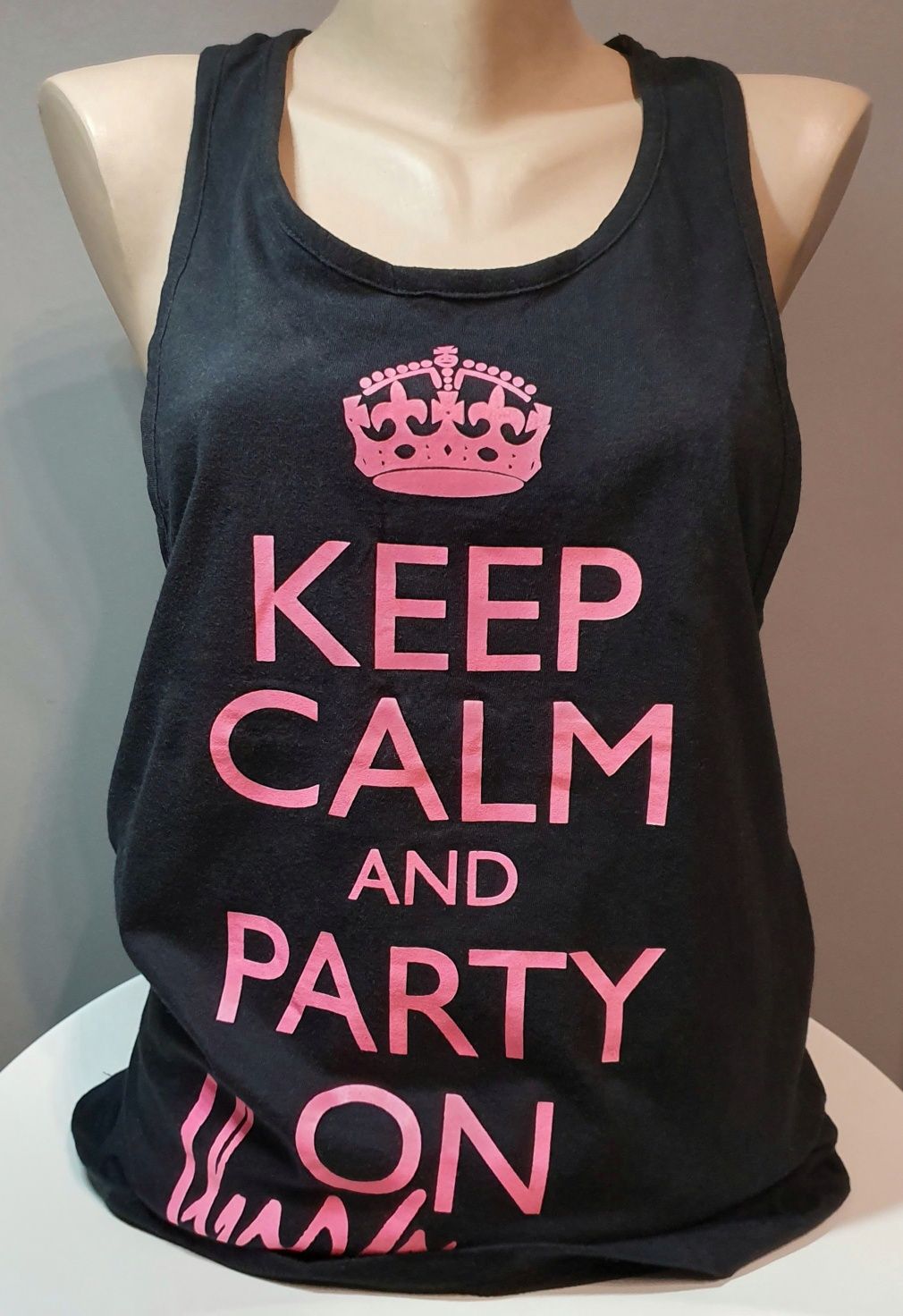 T-shirt Tank Top Keep Calm And Party On Planet Ibiza San Antonio "S"