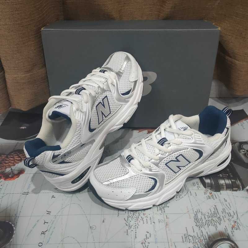 New Balance 530 White Silver Navy 39