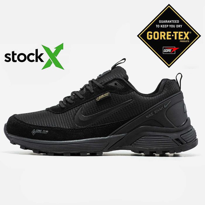 Мужские зимние кроссовки с мехом Nike Rivah "Gore-Tex Black" 41-46