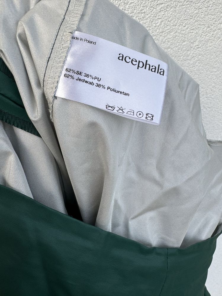 Acephala spodnie zielone mega stylowe podszyte jedwabiem L