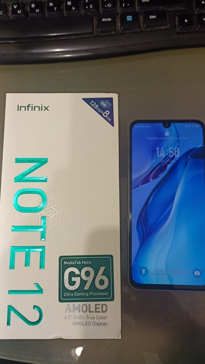 Infinix note 12  8/128 Helio G96