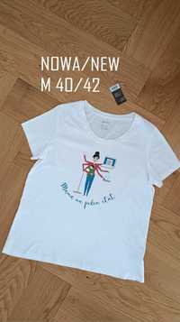 Nowa koszulka/Tshirt dla mamy M 40/42 mama na pełen etat