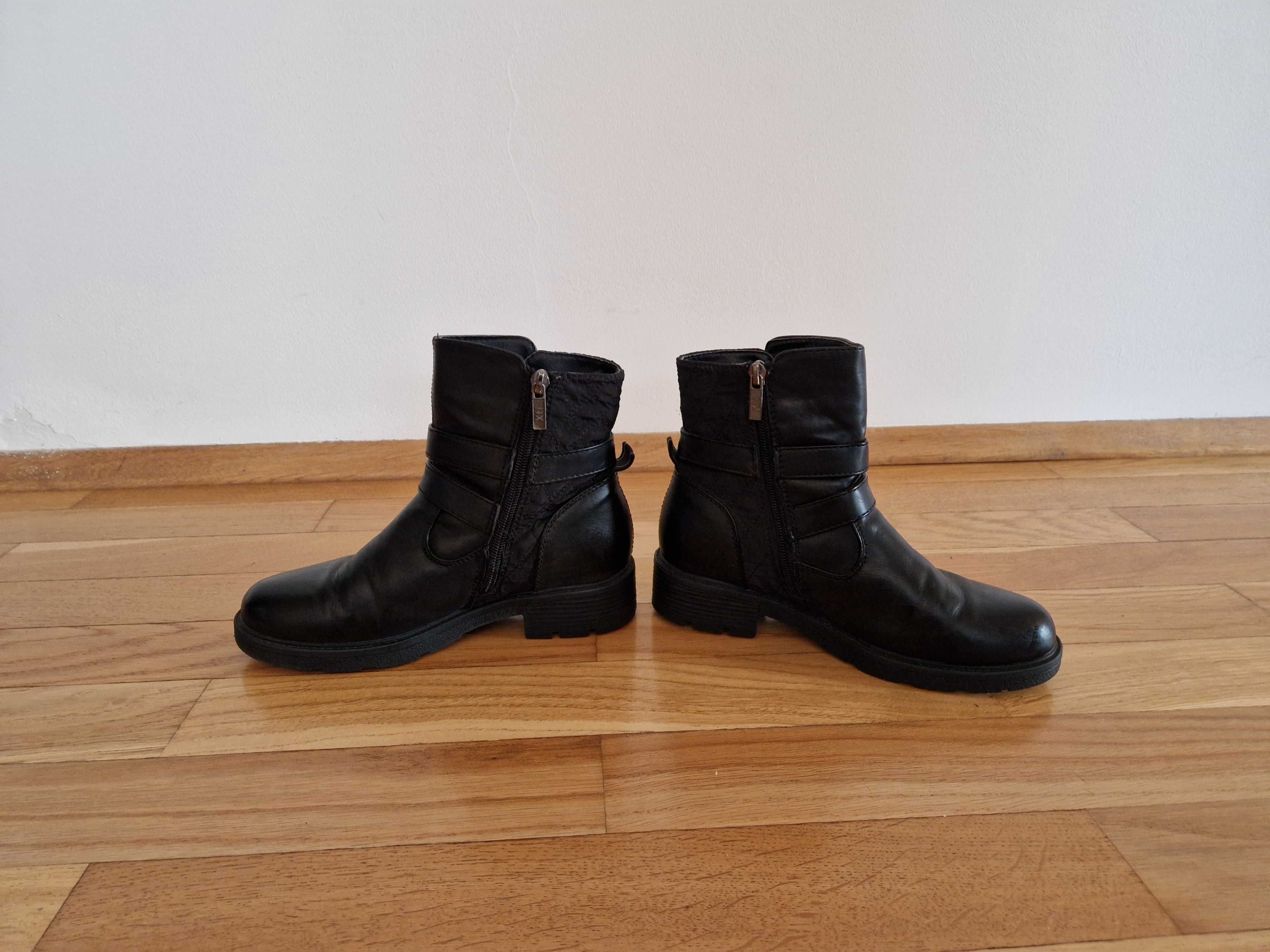 Buty kozaki botki zimowe czarne rozmiar 36 Xti