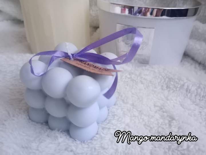 Kostka bąbelkowa z wosku sojowego mango mandarynka