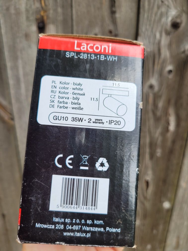 Lampa reflektor spot Laconi SPL-2813-1B-WH Italux nowa 1 szt biała