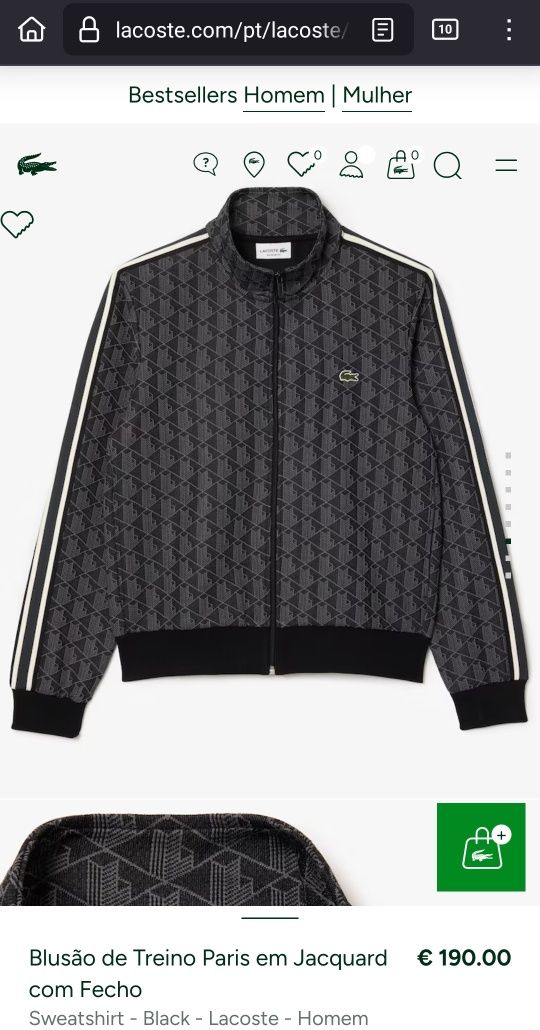 Blusão Lacoste Paris Jacquard - xs