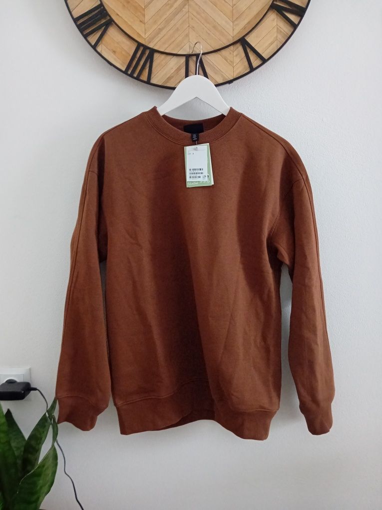 Nowa .eska ocieplana bluza brązowa thermolite h&m S