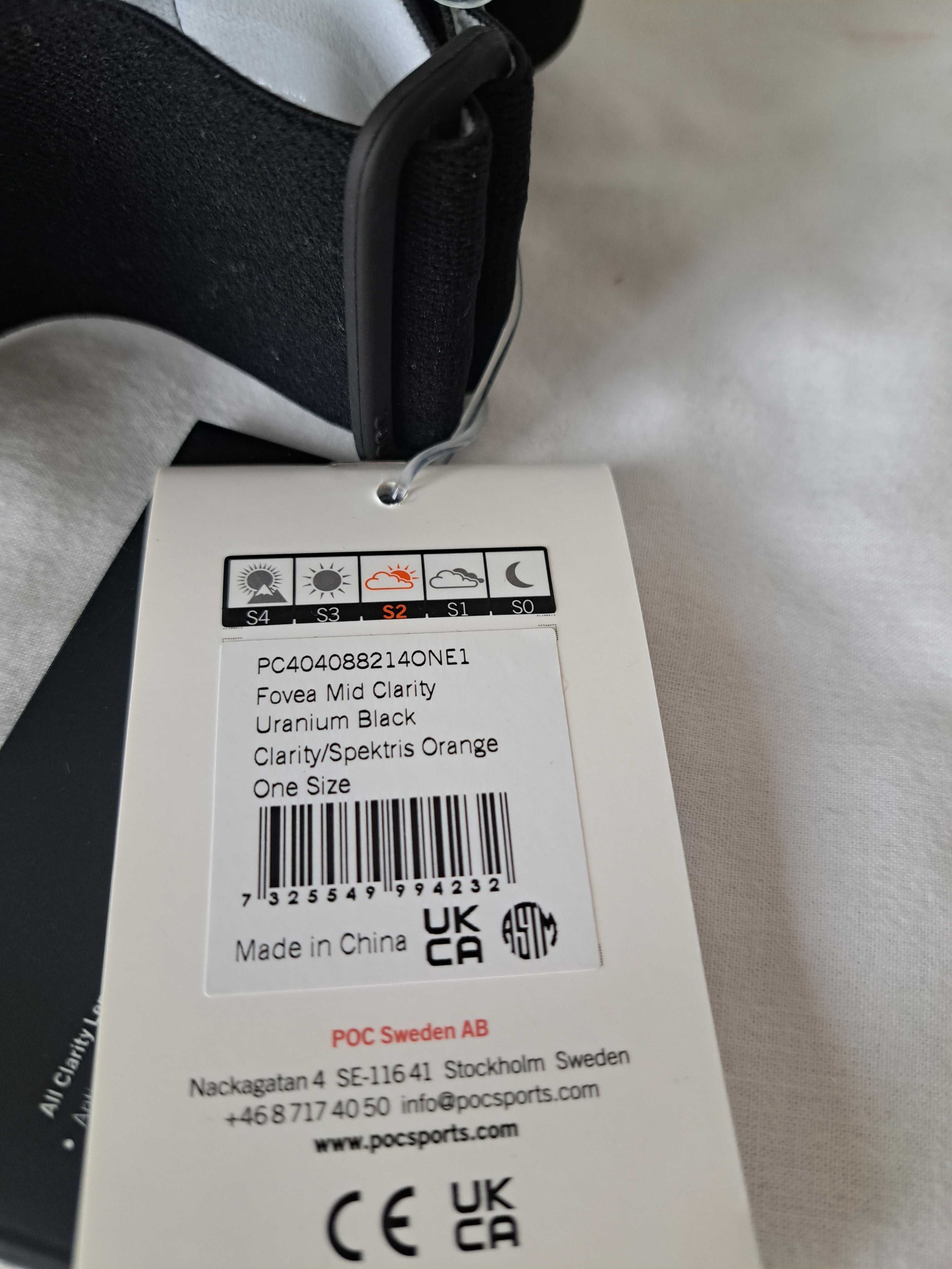 Gogle narciarskie Poc Fovea Mid Clarity Uranium Black S2