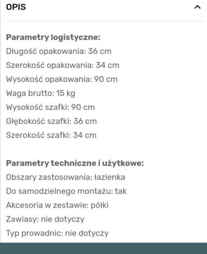 Zestaw szafek łazienkowych wiszących Imandra Good Home