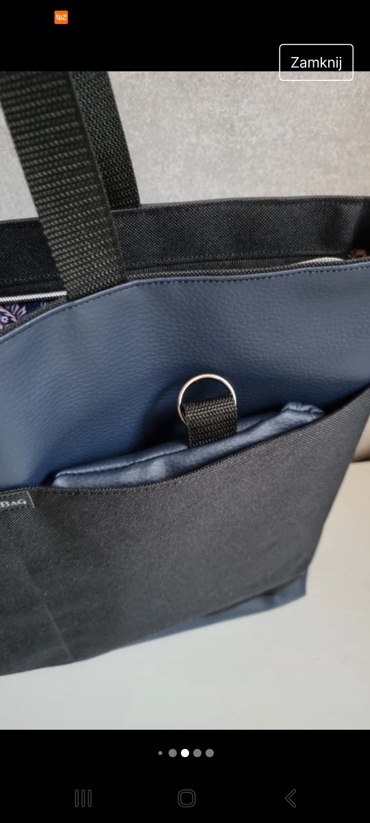 Torebka shopper na ramię z portfelikiem