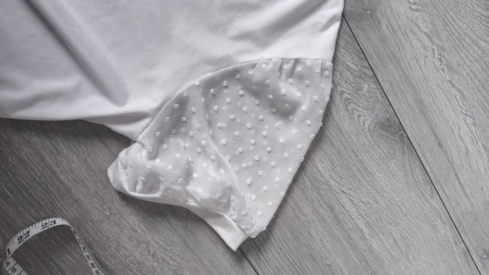 Bluzka damska XL 42 biała krótki rękaw t-shirt damski elegancka