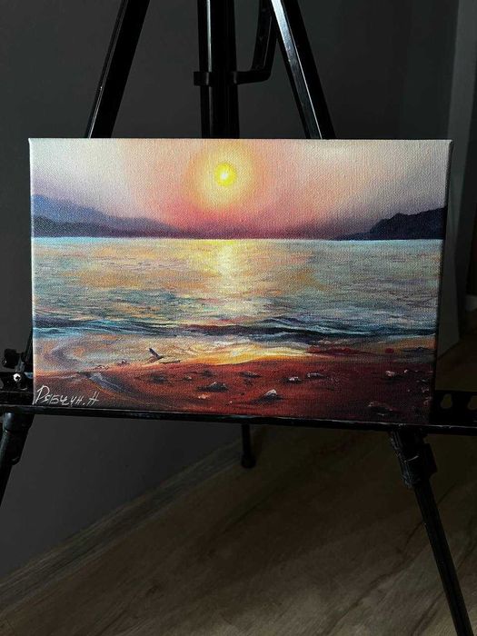 Obraz olejny na płótnie Rajskie Morze 20*30