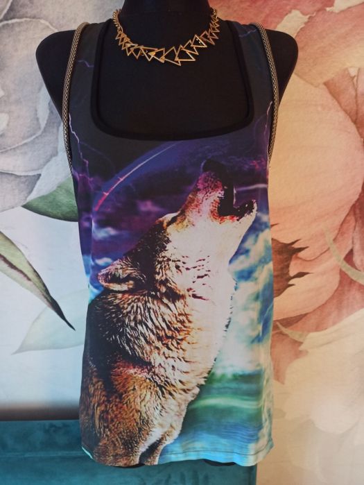 Bluzka #transparentny przód #wilk