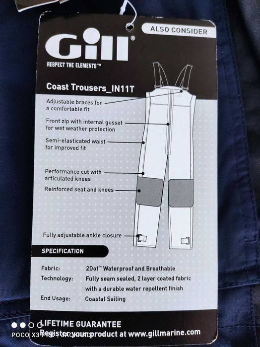 Coast Trousers- typ: "IN 11 T"-wodoodporne spodnie.