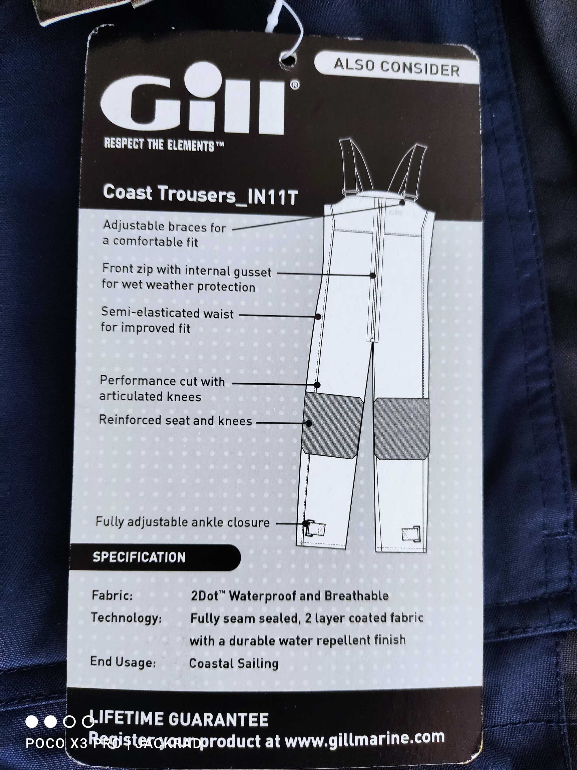 Coast Trousers- typ: "IN 11 T"-wodoodporne spodnie.