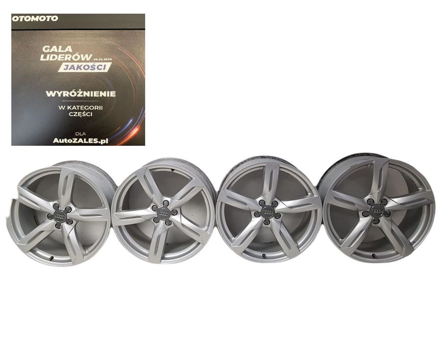 ŁADNY ORYGINALNY KOMPLET ALUFELGI FELGI ALUMINIOWE AUDI Q5 1 08-16 8,5 20r 5x112 ET33 8R0 8R0601025D