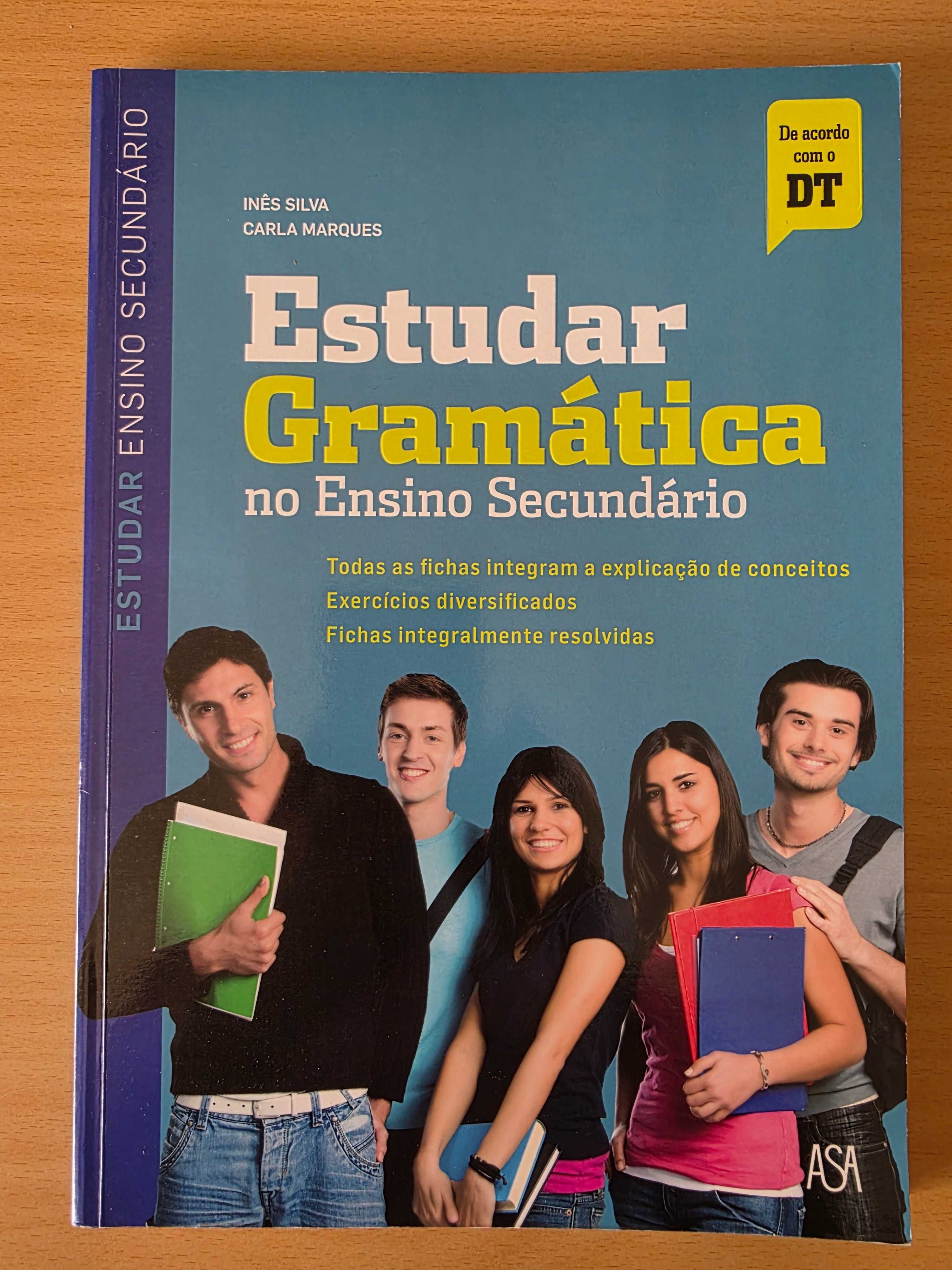 Livro escolar "Estudar Gramática no Ensino Secundário"