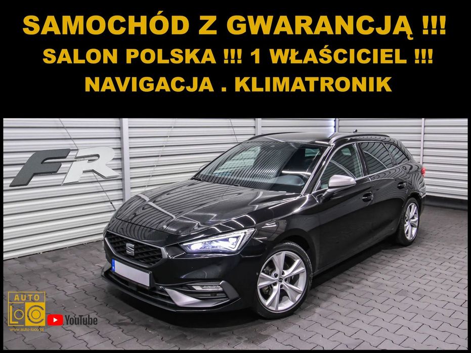 Seat Leon FR + Salon POLSKA + 1 Właściciel + Navi + LEDy + VIRTUAL COCKPIT !!!