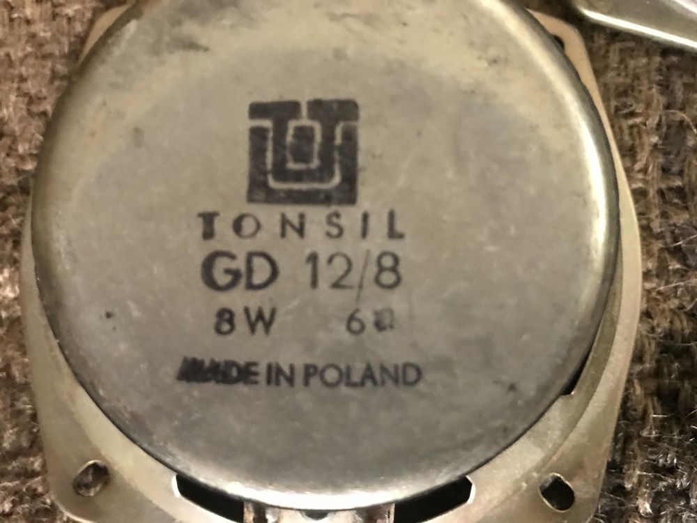 Tonsil Unitra głośniki 3x GD 12/5/4, GD 12/8, GD 12/10+ gratis 10-16