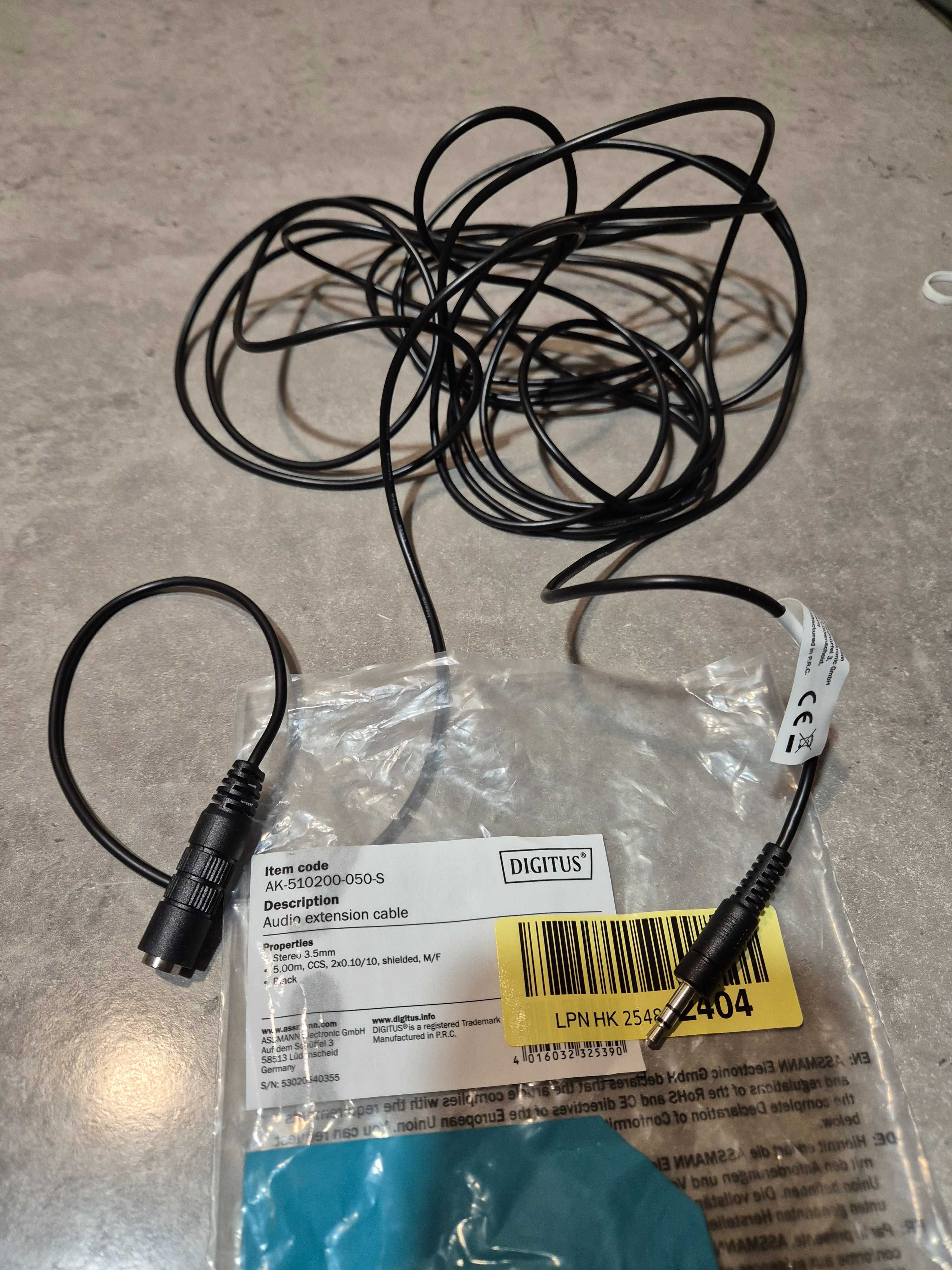 kabel aux Przedłużacz audio - jack 3.5mm do gniazda 3.5mm