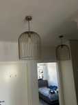 Komplet 2 lamp wiszących w stylu klatki – metalowe, efektowne cienie