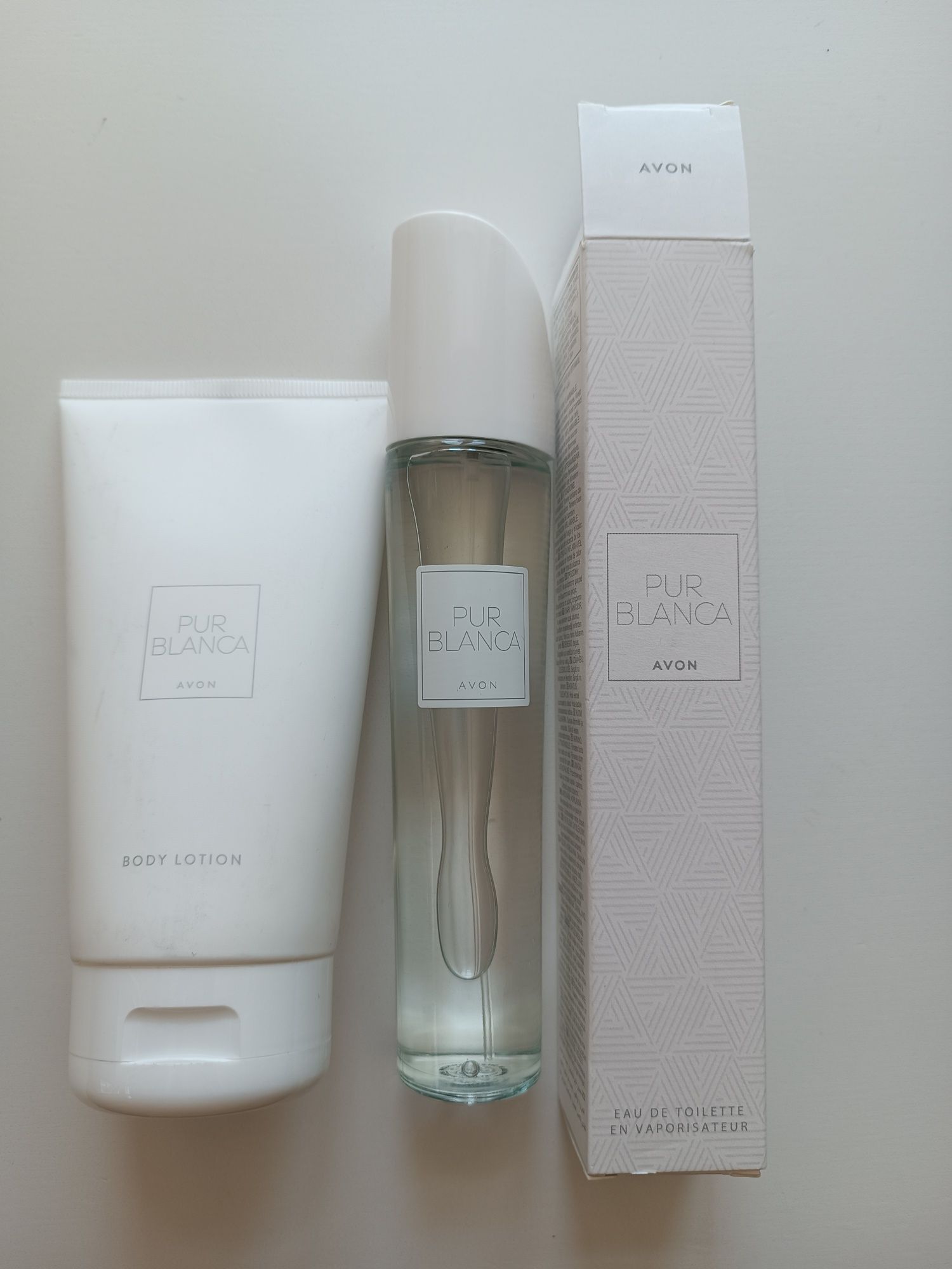 Avon woda toaletowa i balsam do ciala Pur Blanca