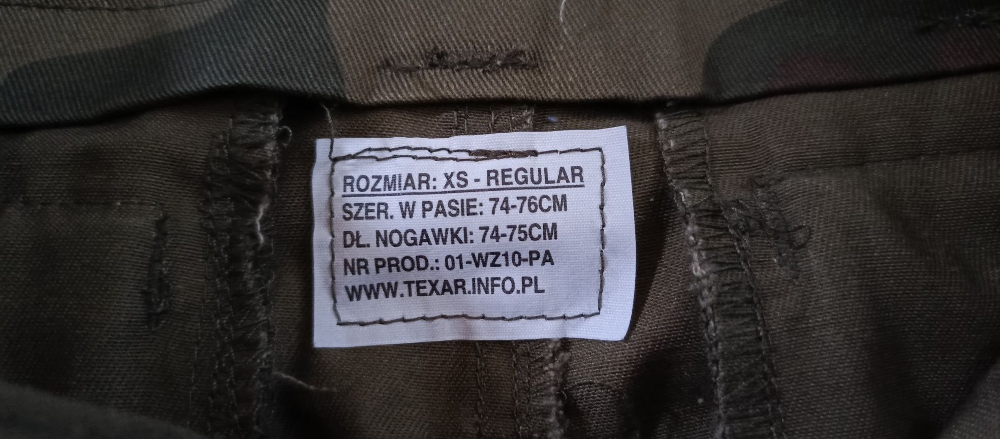 Spodnie wojskowe moro do munduru XS jak nowe