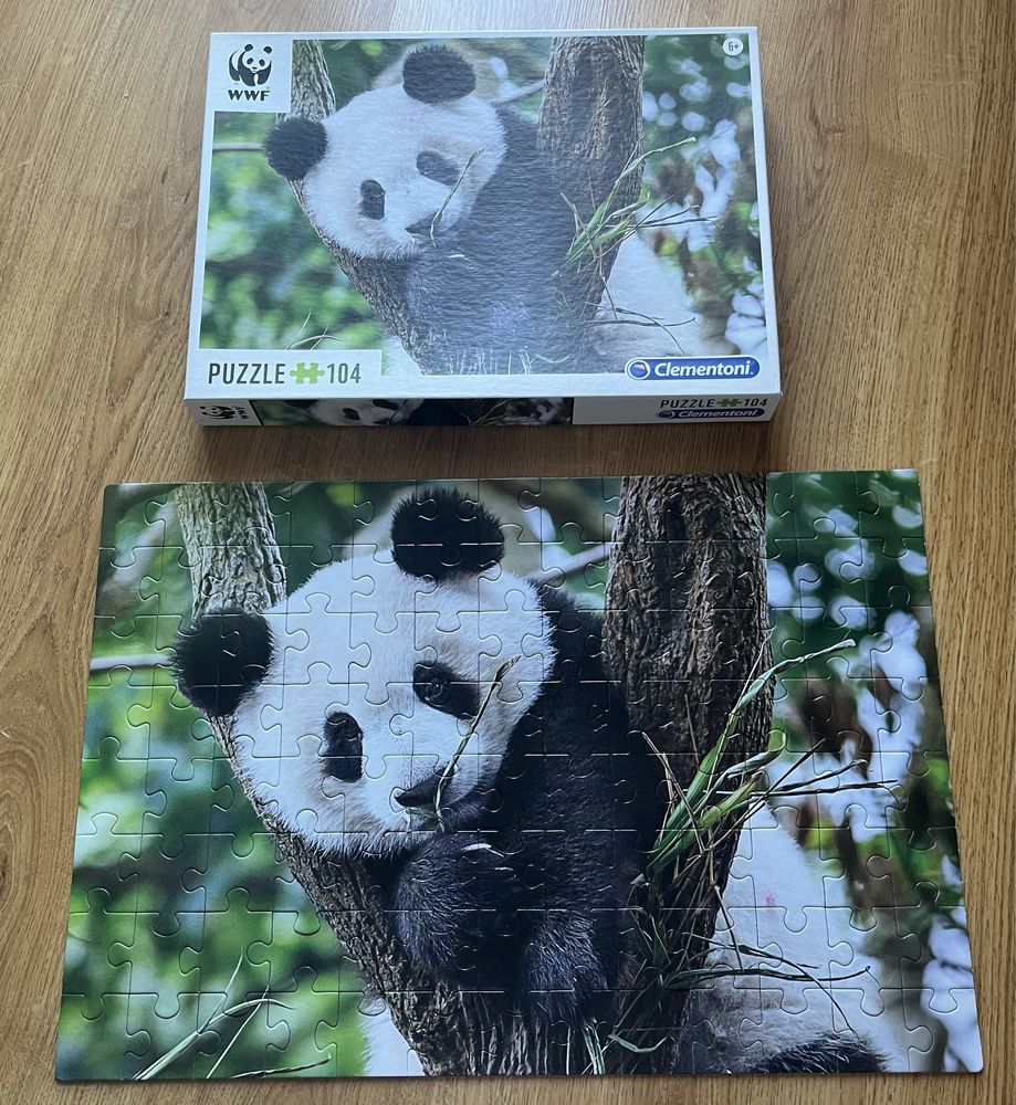 Puzzle de Panda com 104 peças da Clementoni