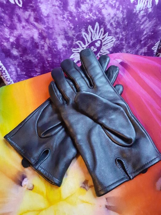 Nowe skórzane męskie rękawiczki z 2 palcami na dotyk ekranu ocieplane