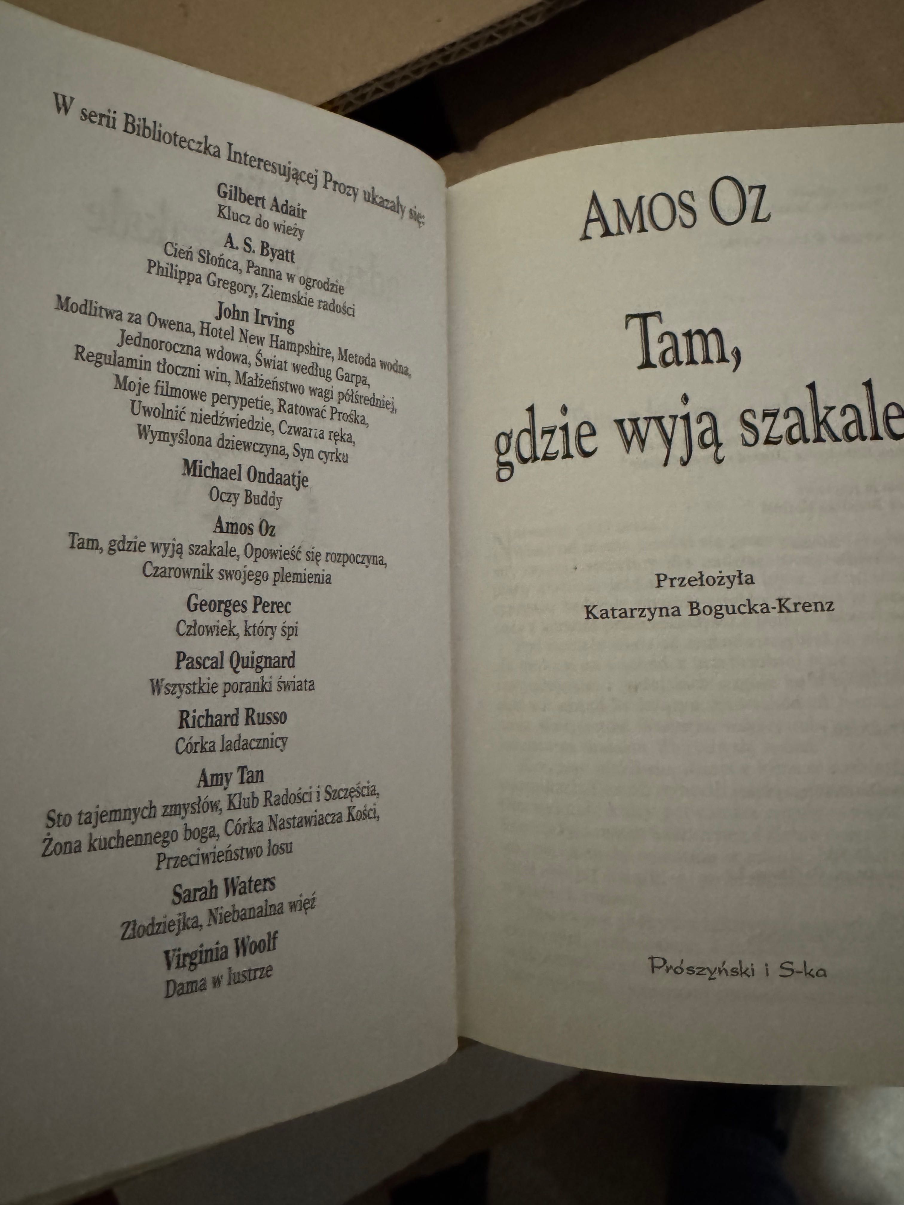 Tam, gdzie wyją szakale Amos Oz