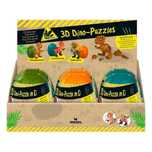 Puzzle Dino 3D w jajku MIX ,128x105 mm