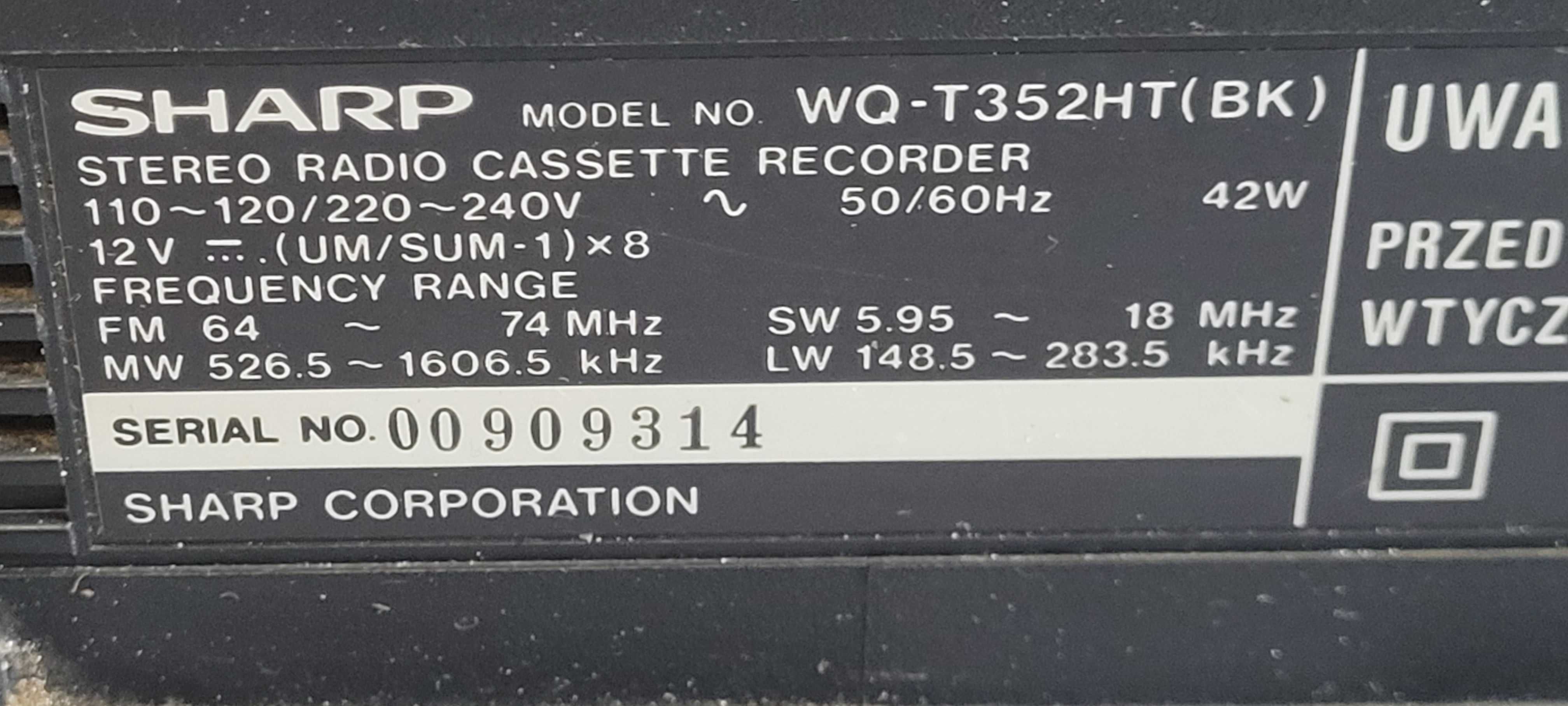 Radio magnetofon Sharp