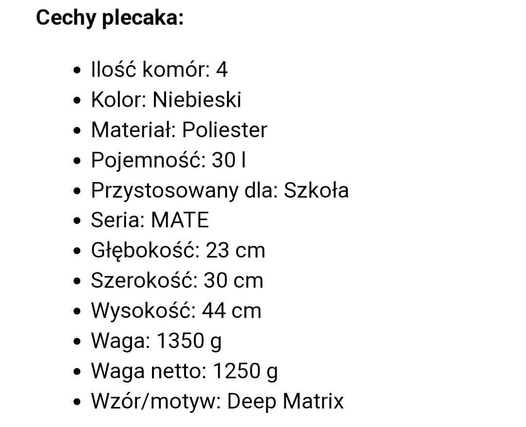Coocazoo 2.0 Mate Plecak Szkolny Deep Matrix