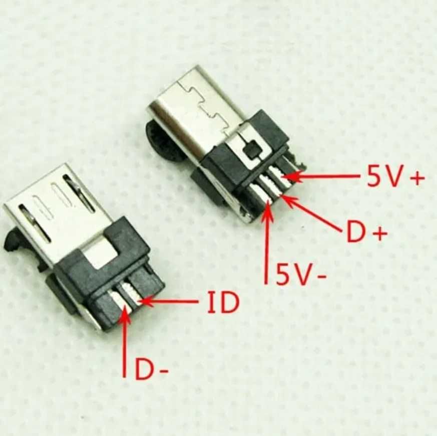 Разборной MicroUsb штекер разъем тип папа - 5-pin коннектор штекер