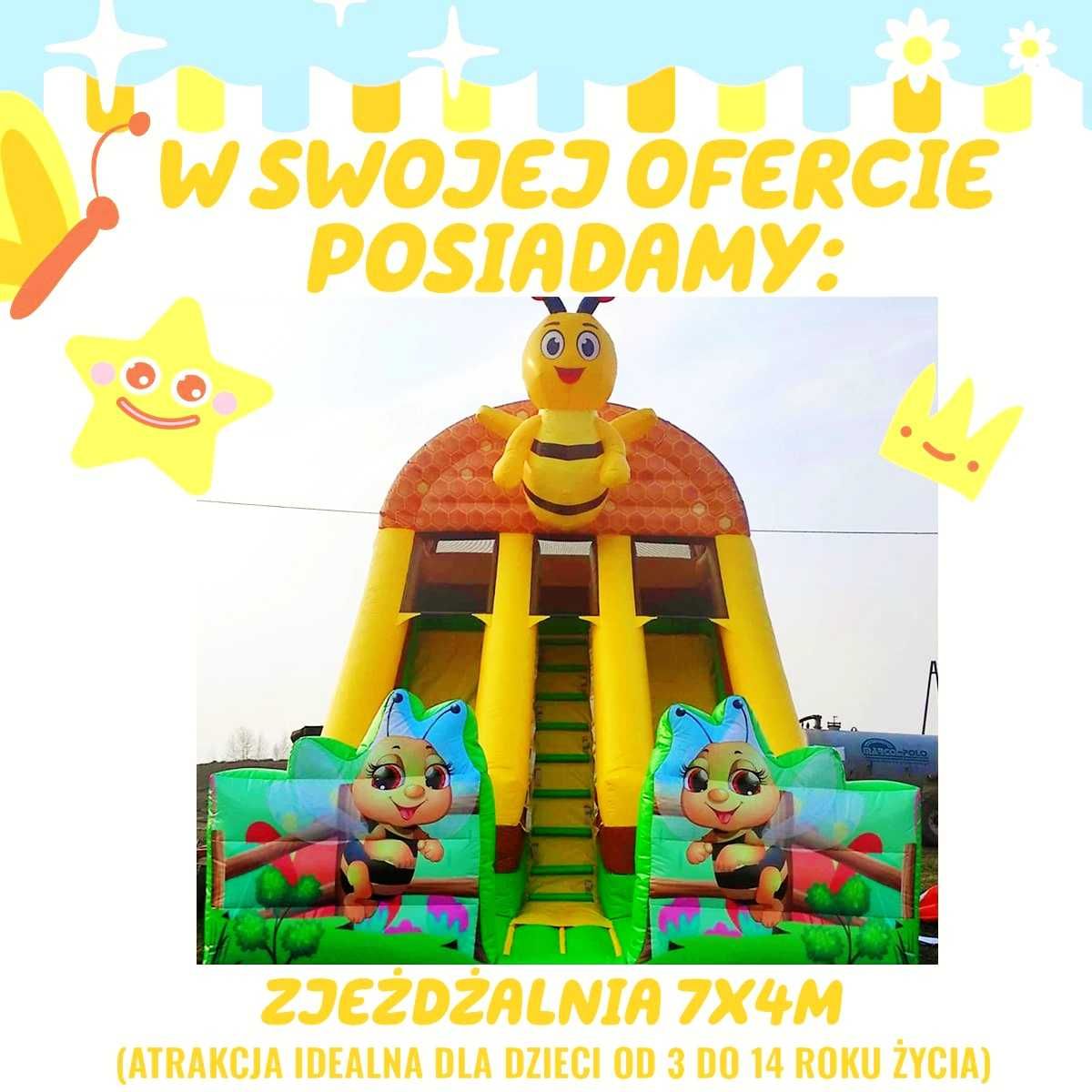 Wynajem zjeżdżalni dmuchanych, dmuchańce, zamki, zjeżdżalnie