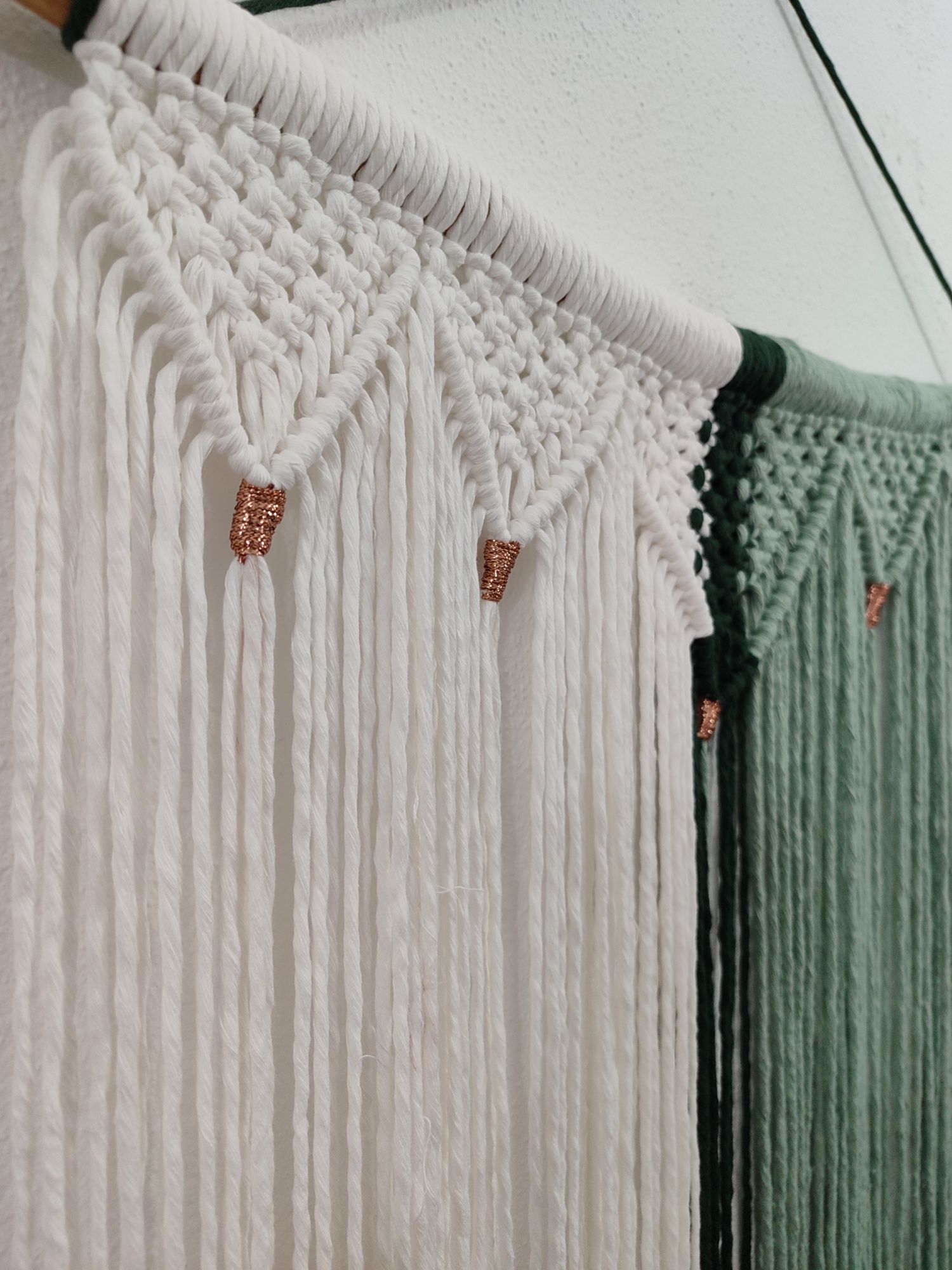 Painel decorativo macramé