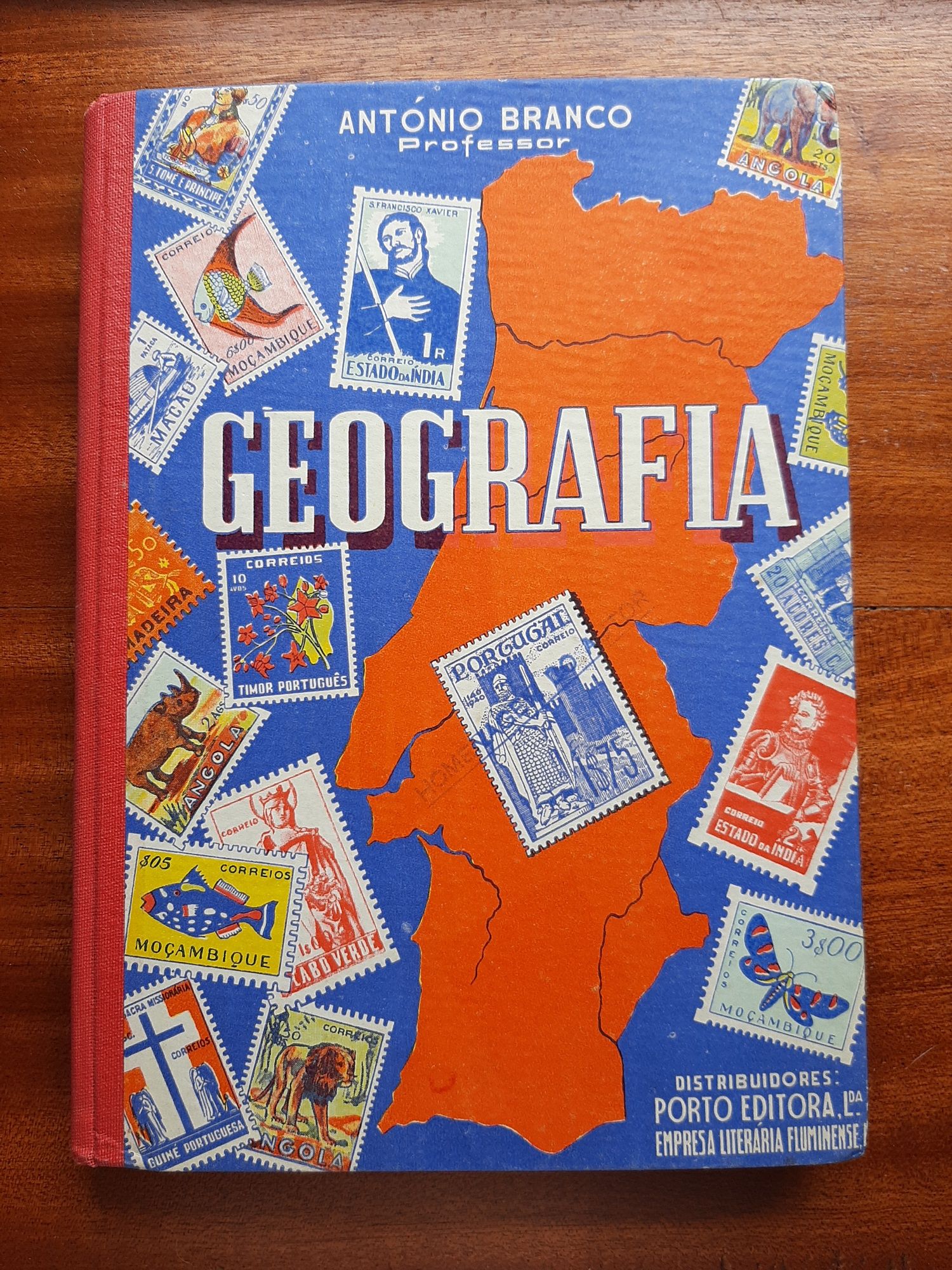 Livro antigo geografia