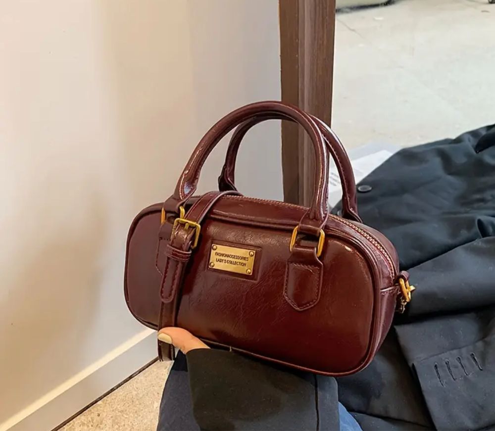 Сумка в стилі miu miu буругунді