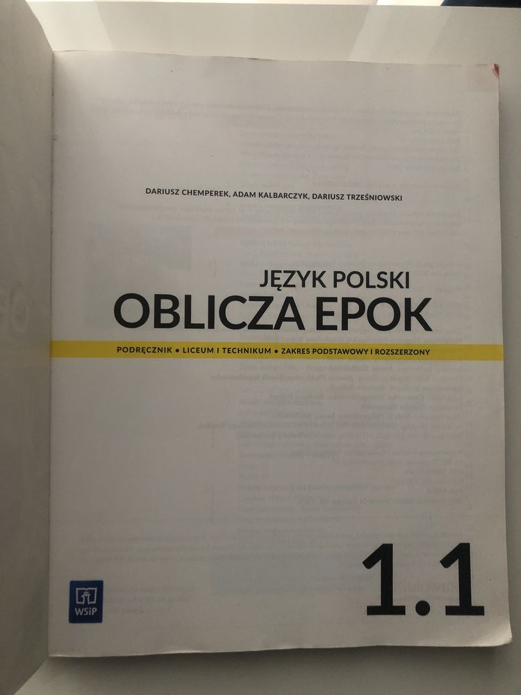 Podręcznik do liceum i technikum klasa 1 Język Polski Oblicza Epok