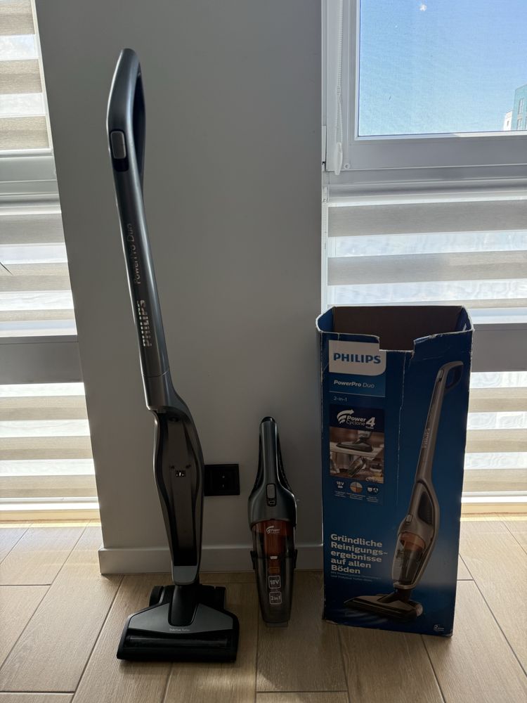 Бездротовий пилосос Philips PowerPro Duo 2в1 — б/у, у відмінному стані
