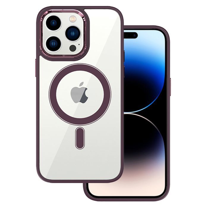 Tel Protect Magnetic Clear Case Do Iphone 13 Pro Wiśniowy