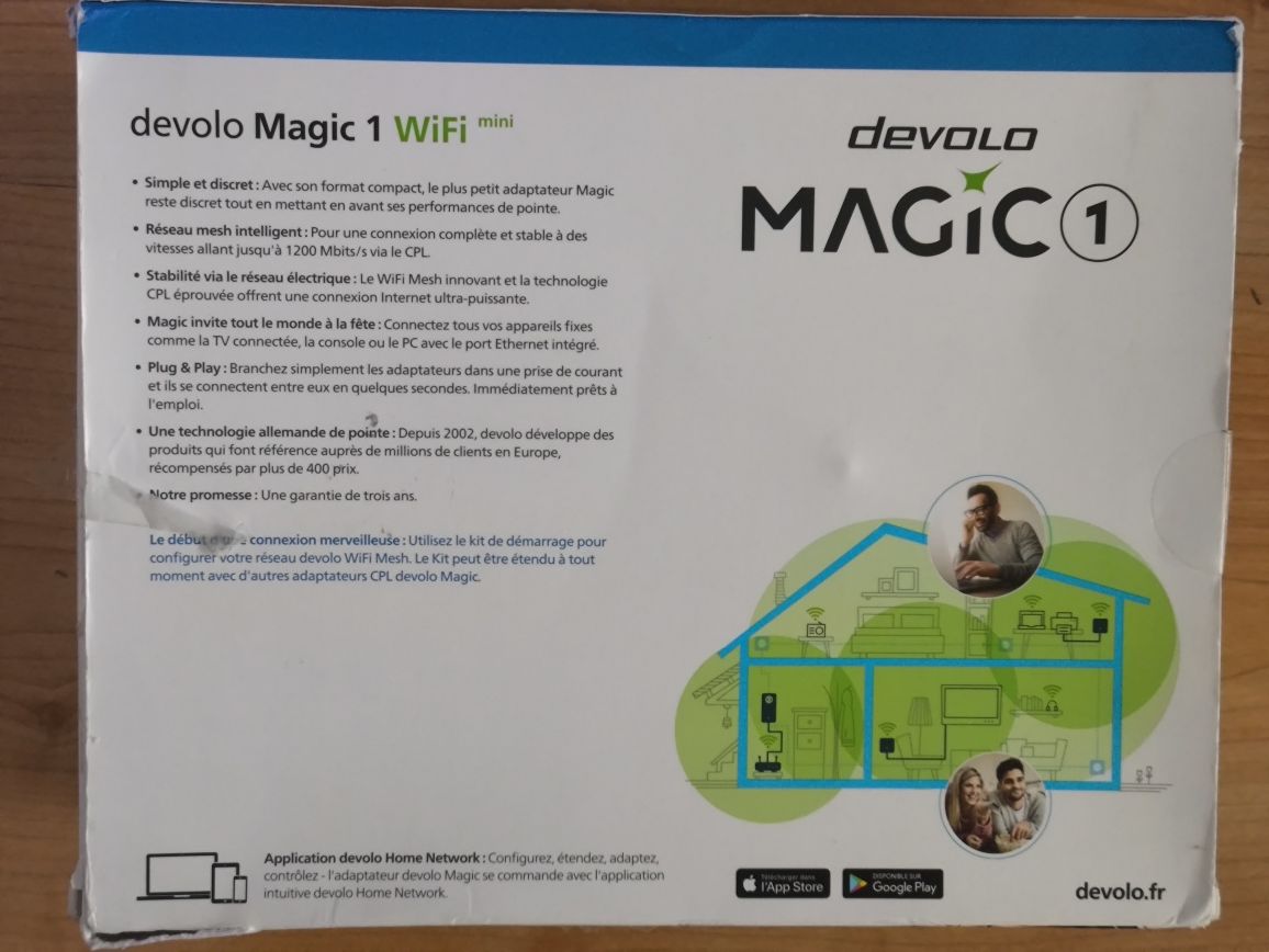Kit Powerline PLC Devolo Magic 1 WiFi Mini em bom estado