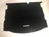 Оригинальный чёрный велюровый коврик багажника Nissan Qashqai J10